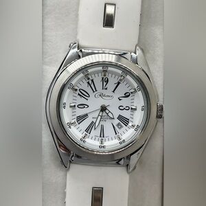 Reliance by Croton Men's White Quartz Watch 42mm, New Battery!